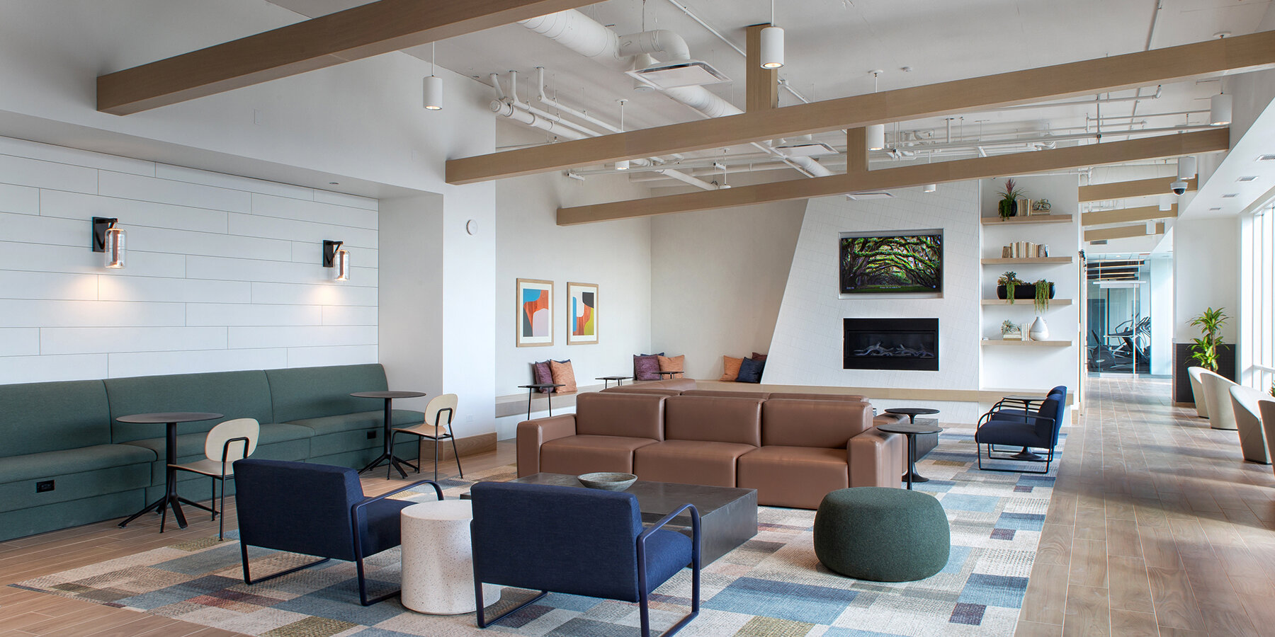 シカゴの集合住宅建設中 - バカラ 儲かる+ヴァバカラ 儲かる・アパートメントの内部ラウンジエリア