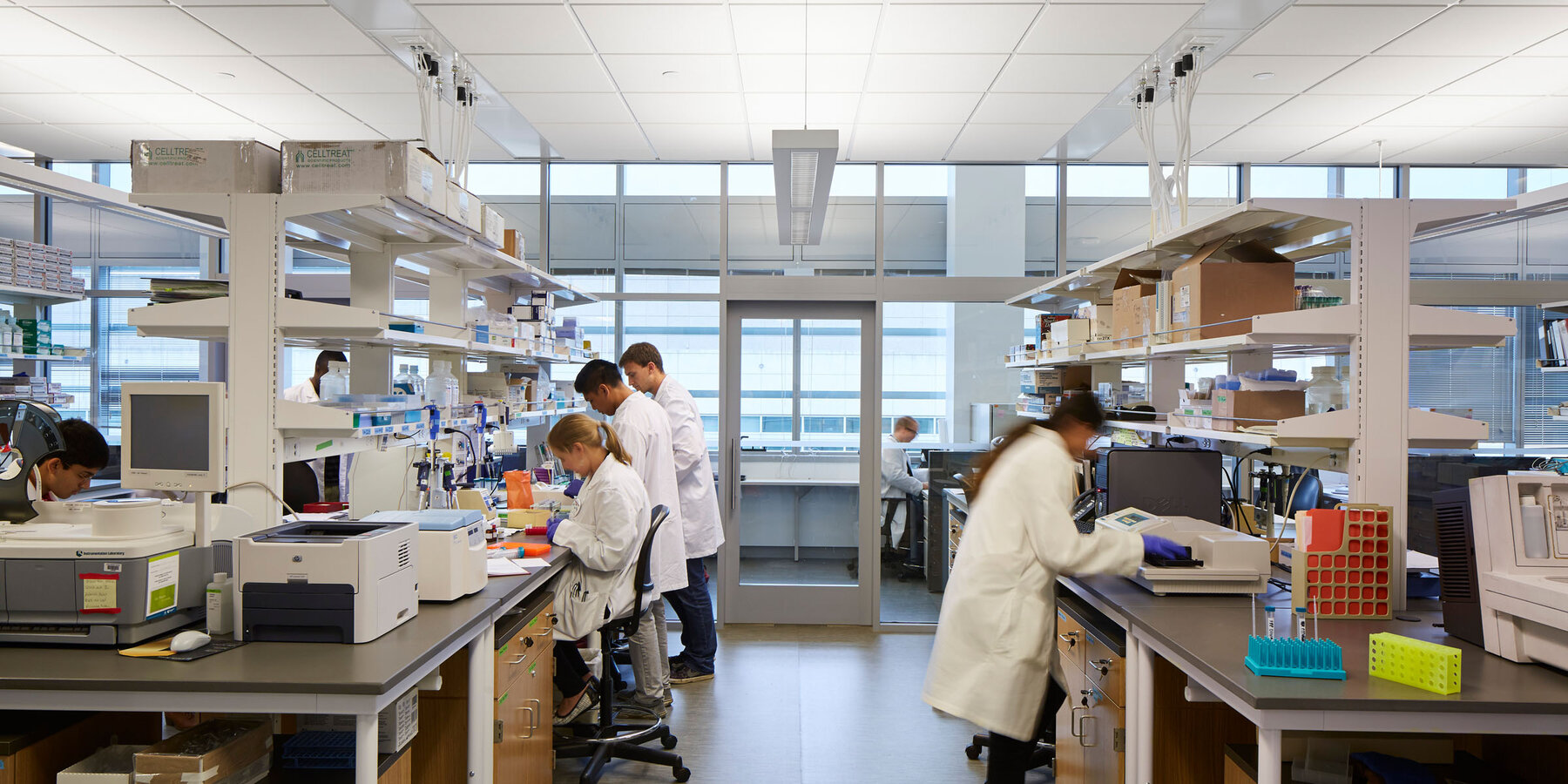 オンライン ライブ バカラフ サイエンス建設プロジェクト - ロヨラ シカゴ CTRE 内部ラボ スペース (ポケット ガラス ドア付き)