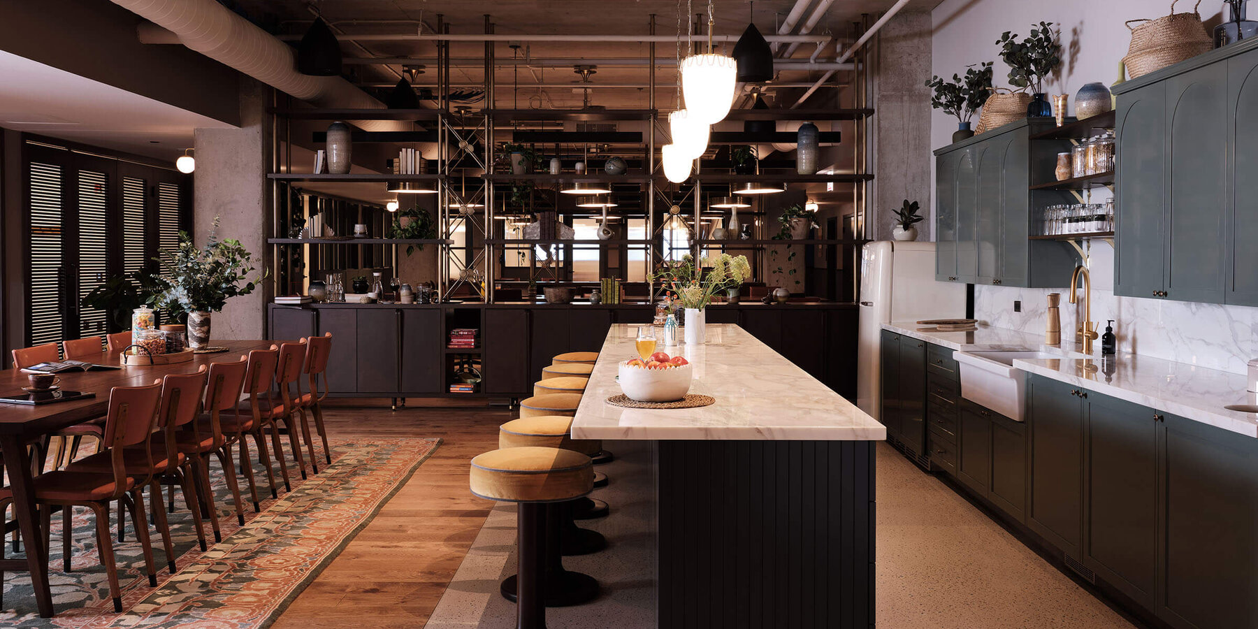 企業内装工事 - 勤務中_ フルバカラ やり方 カジノ マーケットの内装キッチン